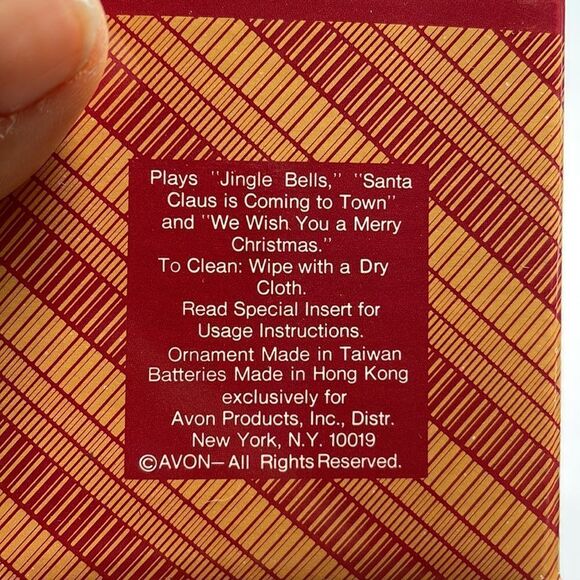 Vintage 1987 Avon Gift Collection Santa Light Up Musical Ornament - Picture 7 of 8